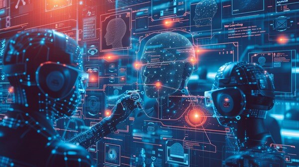 Depiction of AI in a business meeting - image courtesy of Oleg Gapeenko