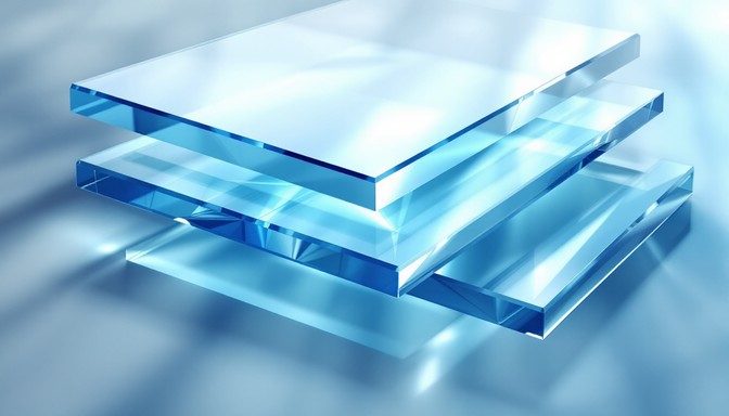 Layered glass symphony courtesy of StockCake