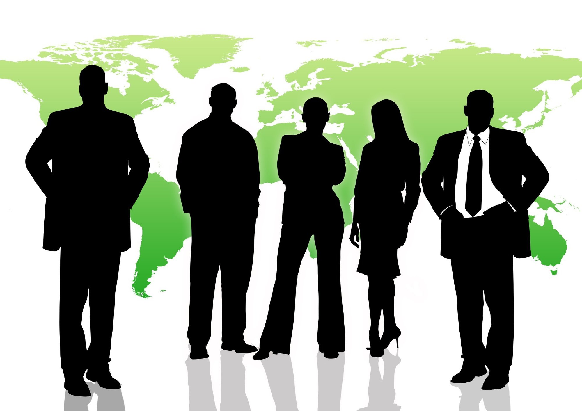 Graphic of global corporate team Image by Gerd Altmann from Pixa
