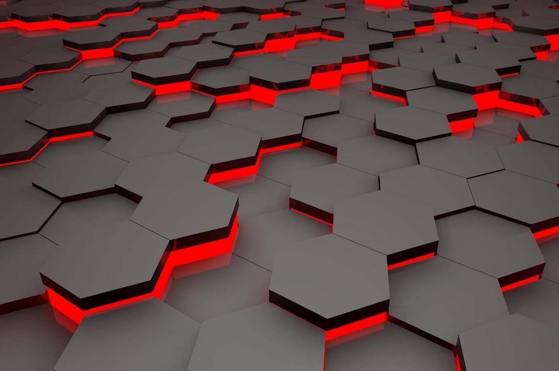 Glowing hexagons by StakeCash from Pixabay